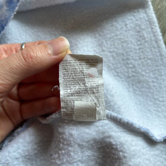 Champion Blue/White Drake Bulldogs Tie Dye Cropped Sweatshirt Size Medium - Picture 8 of 8